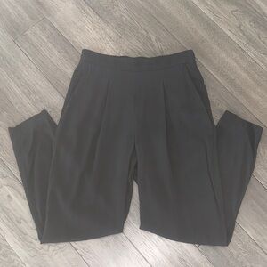 SHEIN Classic Black Women's tapered ankle pleated front dress Pants